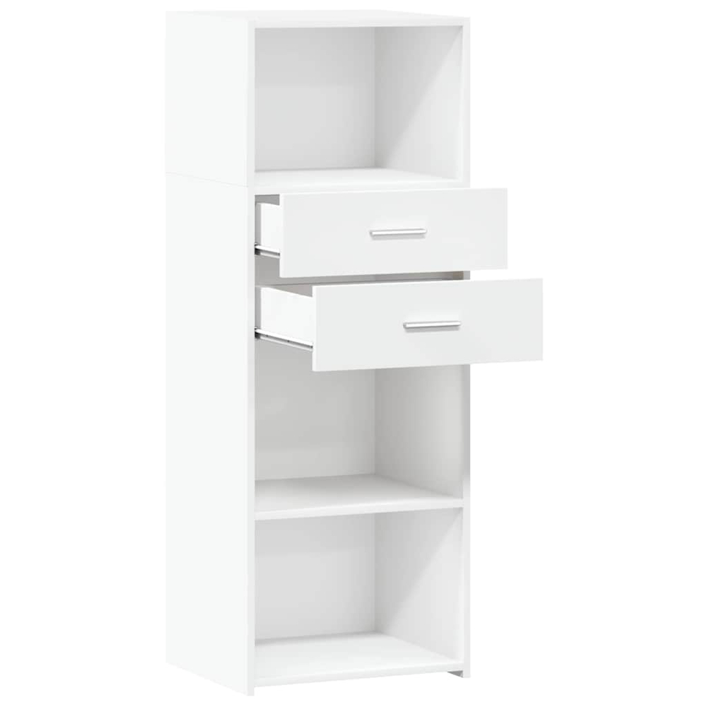 vidaXL 2 Drawer 3 Shelf White Highboard Image 7