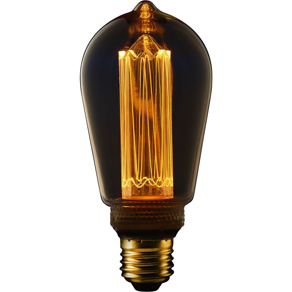 TCP 1 pack E27/ES ST64 Twisted Vintage LED 120 Lum ens Light Bulb Image 2
