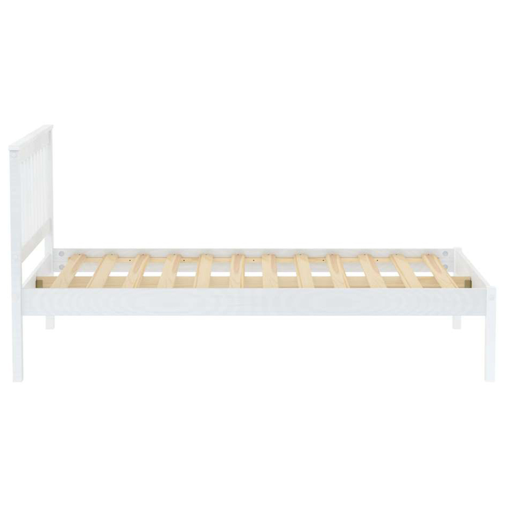 Denver Small Double White Wooden Bed Image 4