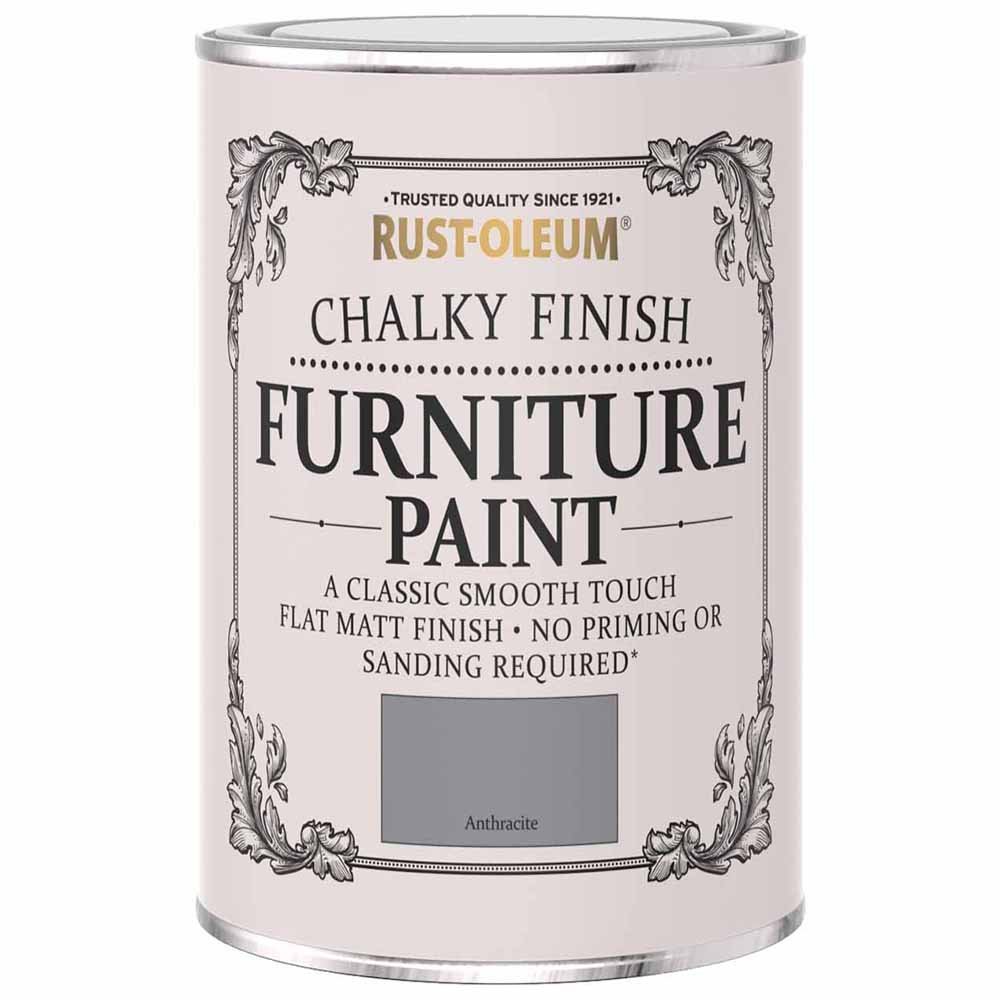 Rust-Oleum Chalky Furniture Paint Anthracite 125ml Image 2