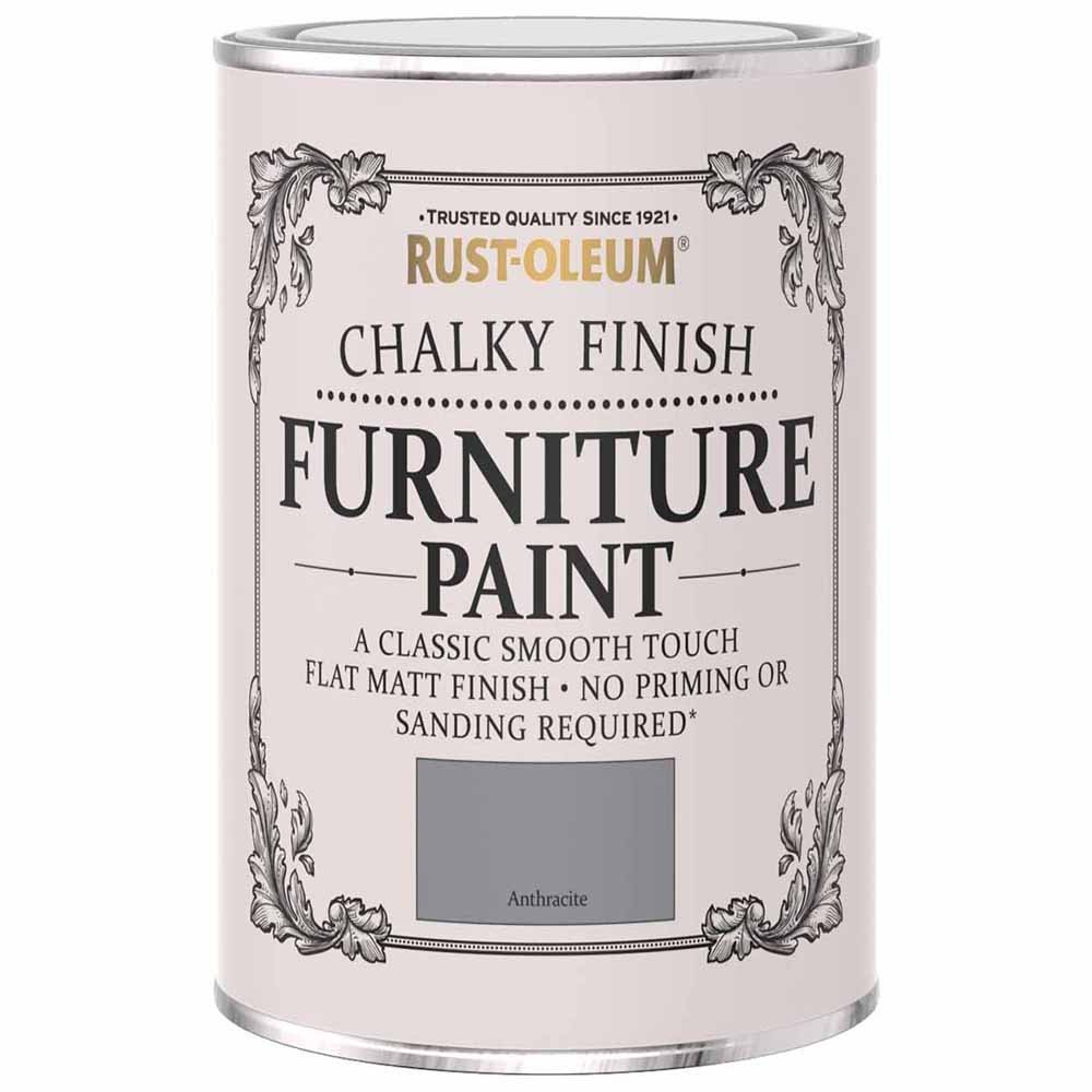 RustOleum Chalky Furniture Paint Anthracite 125ml Wilko