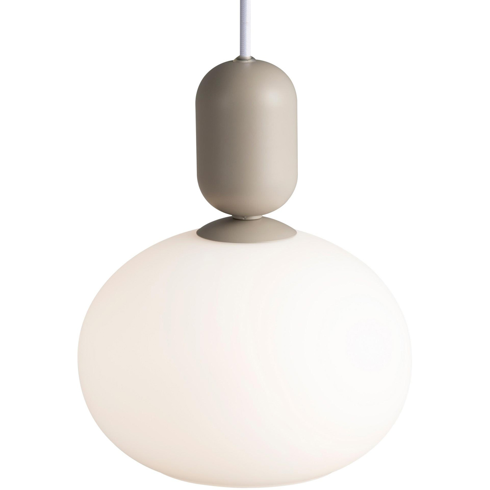 Nordlux Notti Grey Opal Glass Shade Pendant Light Image 5