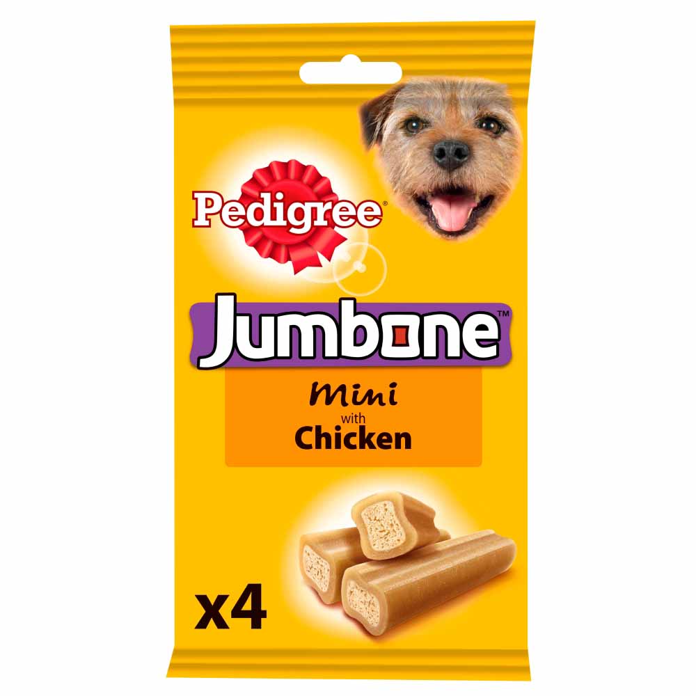 Pedigree 4 pack Jumbone Mini with Chicken Dog Treats Image 1