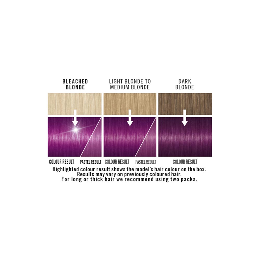 Schwarzkopf LIVE Ultra Brights or Pastel Purple Punk 094 Semi-Permanent Hair Dye Image 2