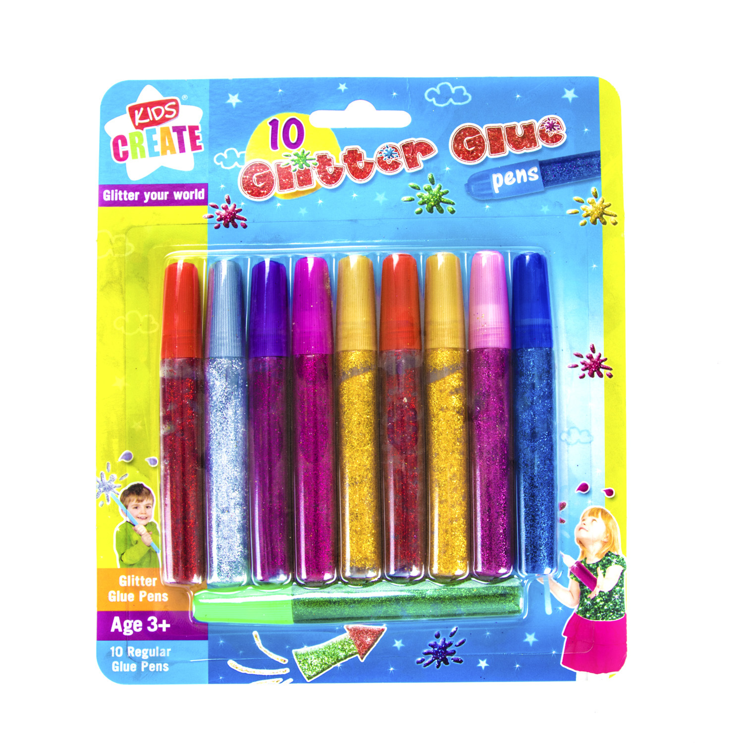 Pack of 10 Glitter Glue Pens Image