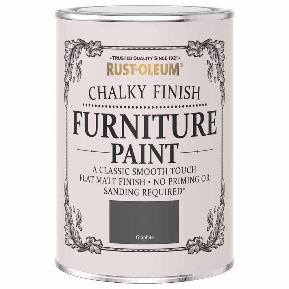 Rust-Oleum Chalky Furniture Paint Graphite 125ml Image 2