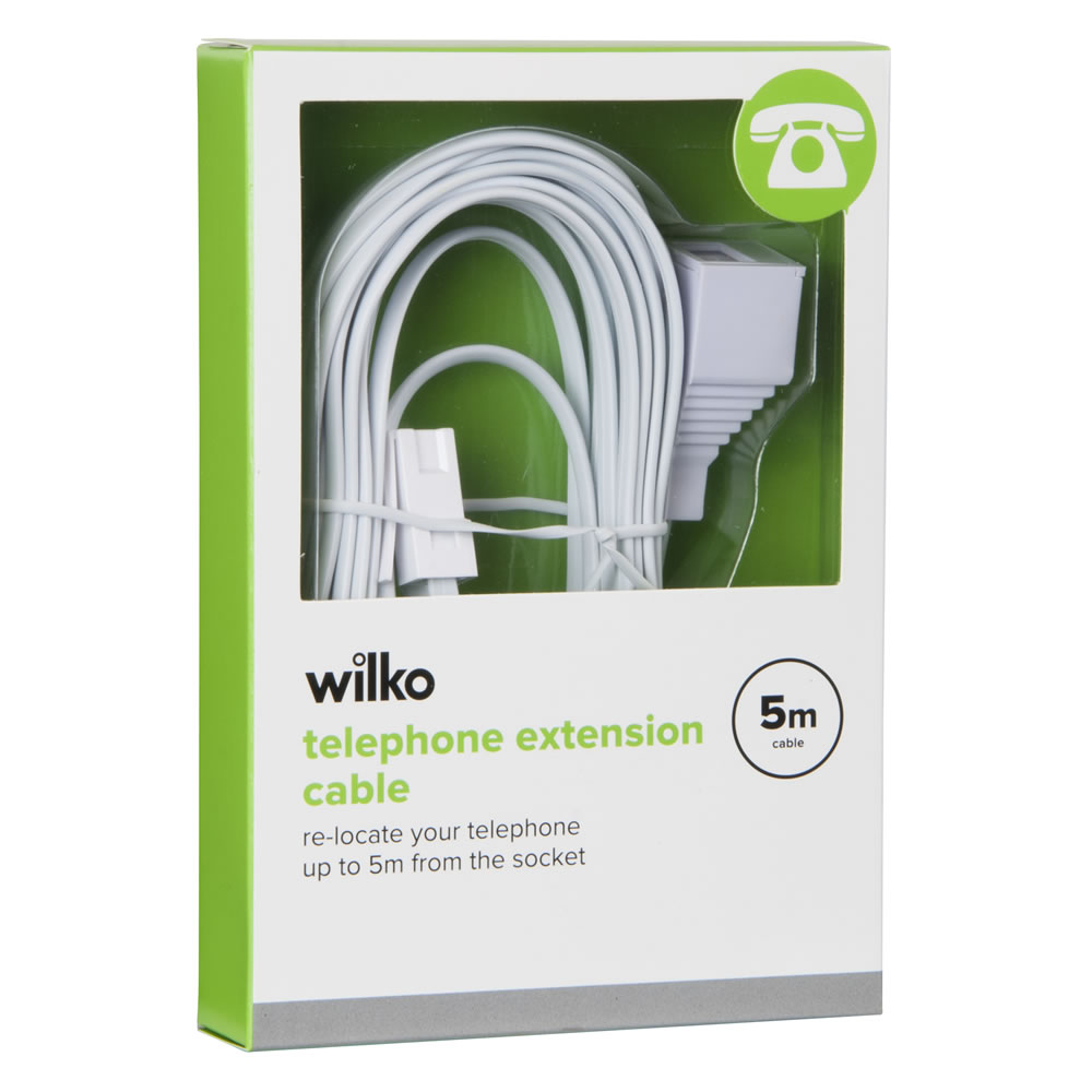 Wilko 5m Telephone Extension Cable Image 2