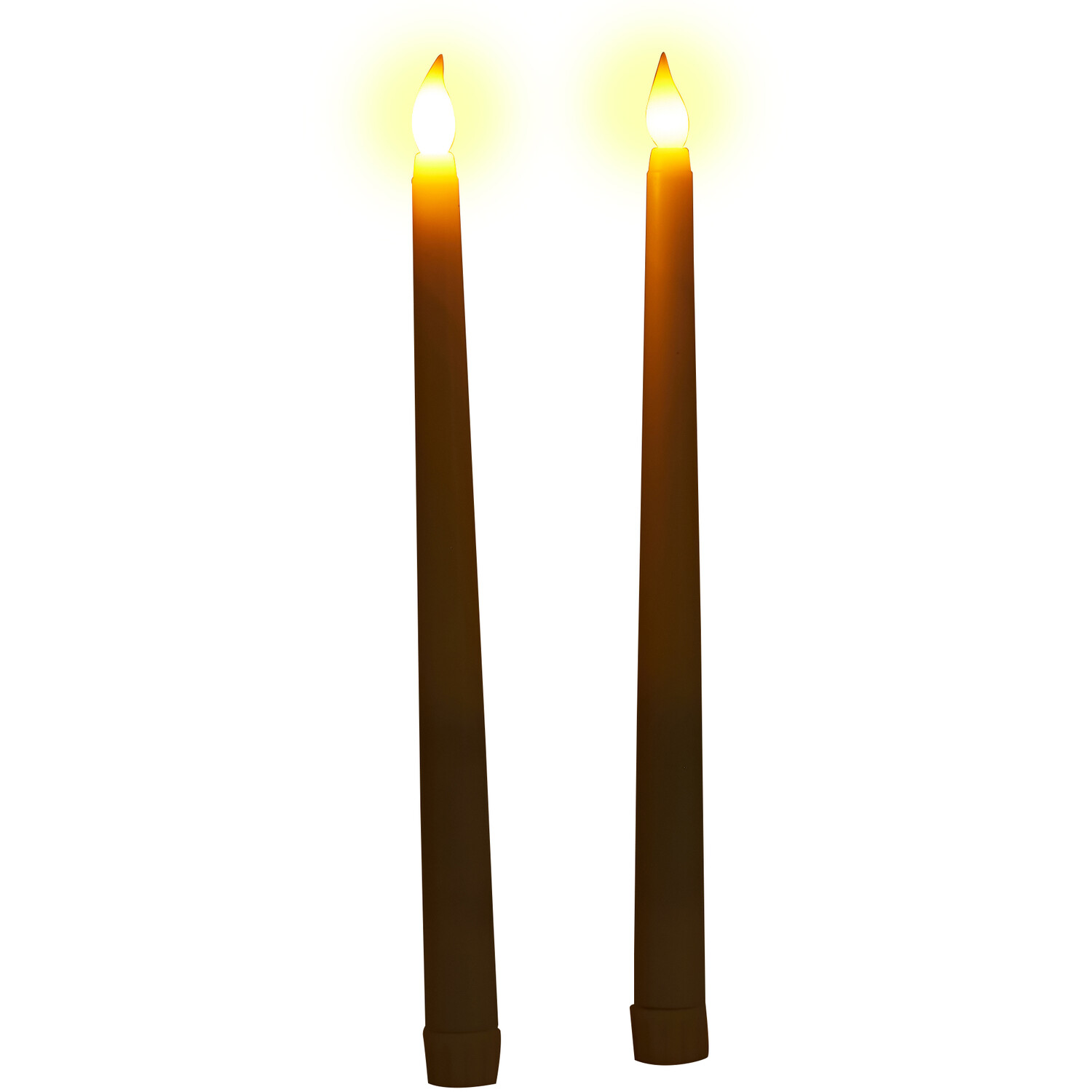 Set of 2 LED Taper Candles - White Image 4