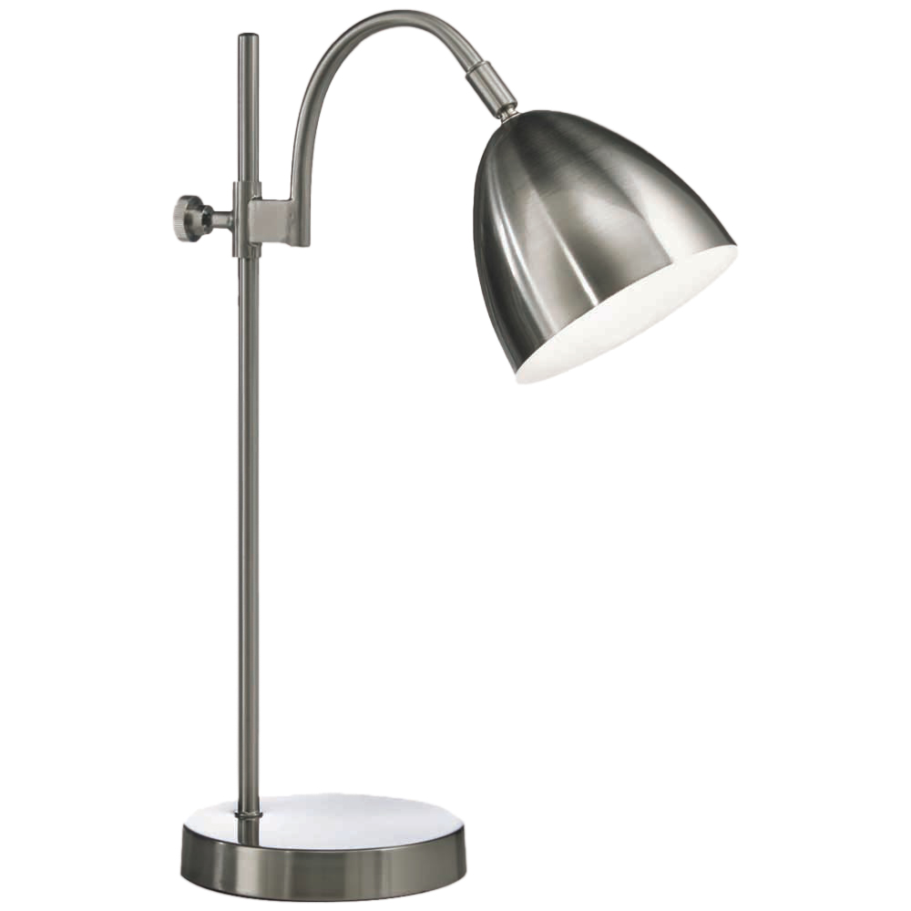 The Lighting and Interiors Brushed Chrome Seb Table Lamp Image 1