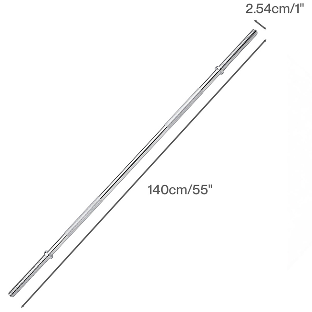 Traderight Centra 5ft Silver Olympic Barbell Bar with Spring Clips Image 9