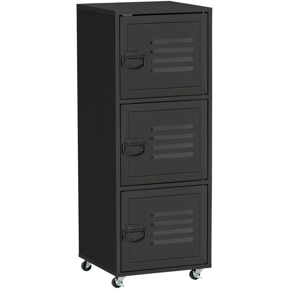 Vinsetto 3-Tier Rolling Filing Cabinet Image 2