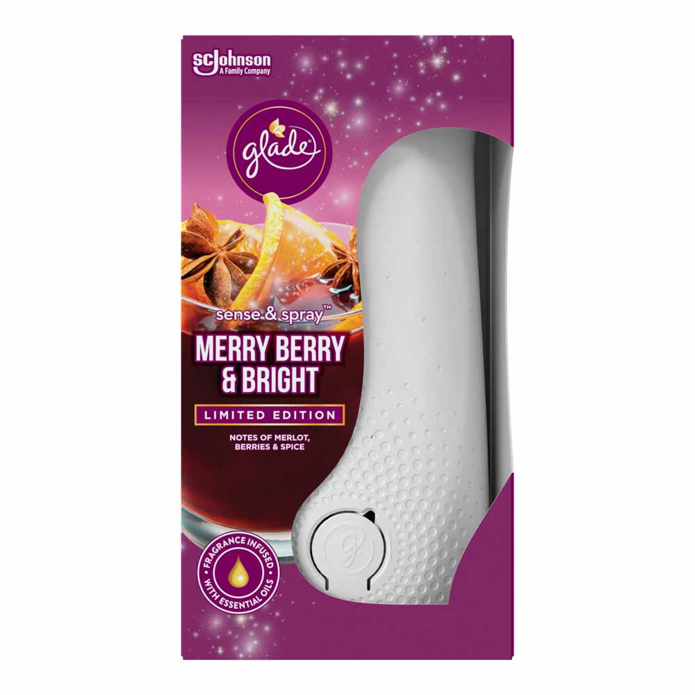 Glade Sense and Spray Holder and Refill Merry Berry and Bright Air Freshener 18ml Image 2