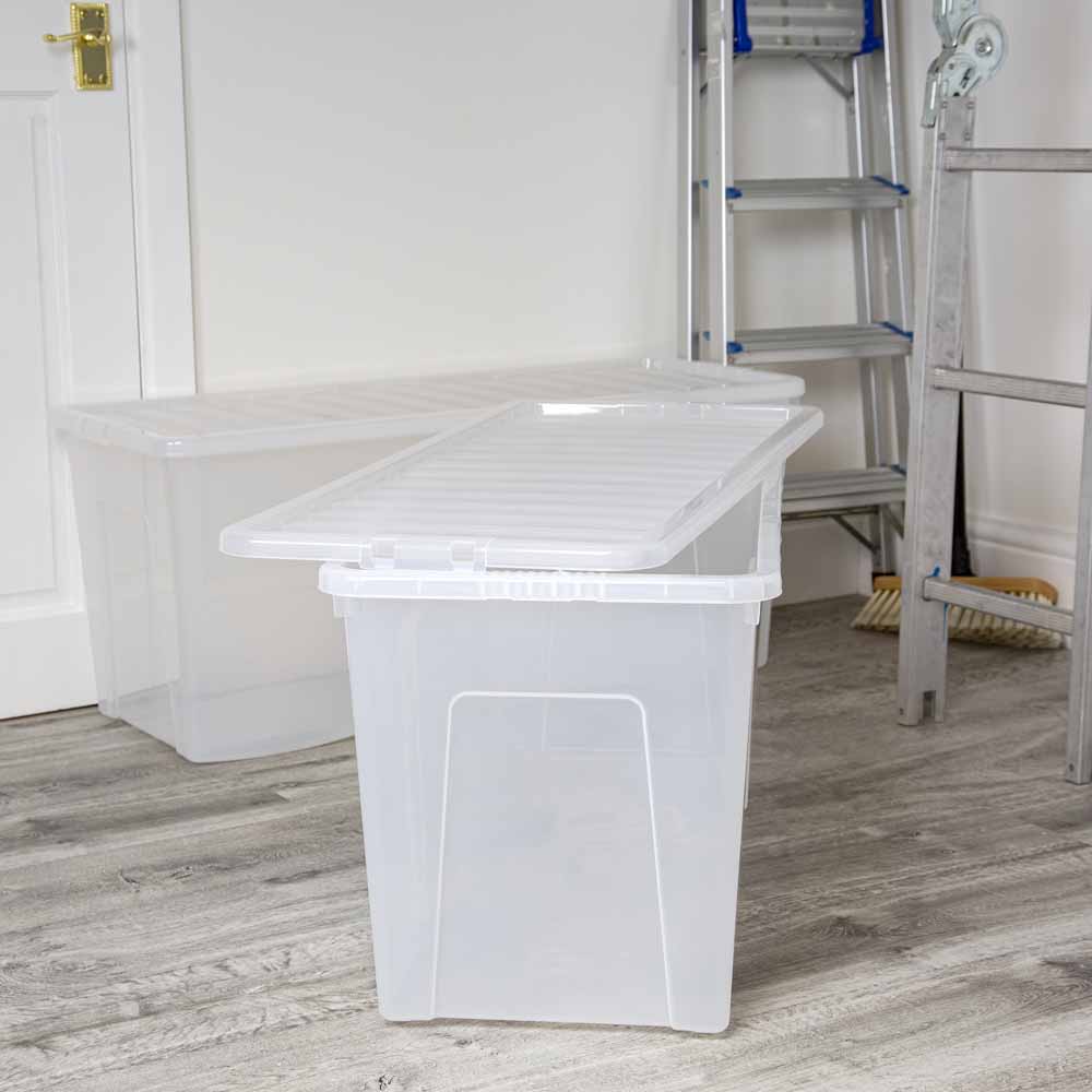 Wham 133L Crystal Storage Box with Lid 2 Pack Image 4