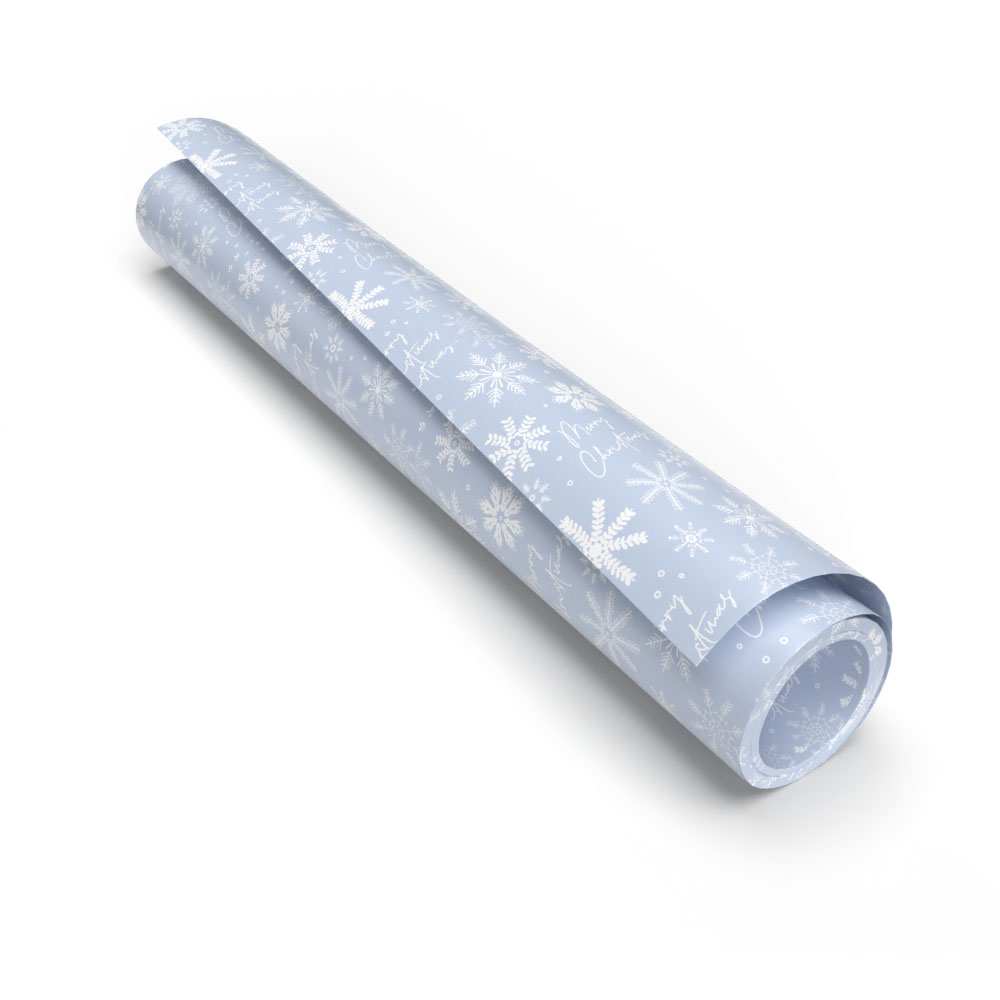 Wilko 4m First Frost Merry Christmas Wrapping Paper Image 1