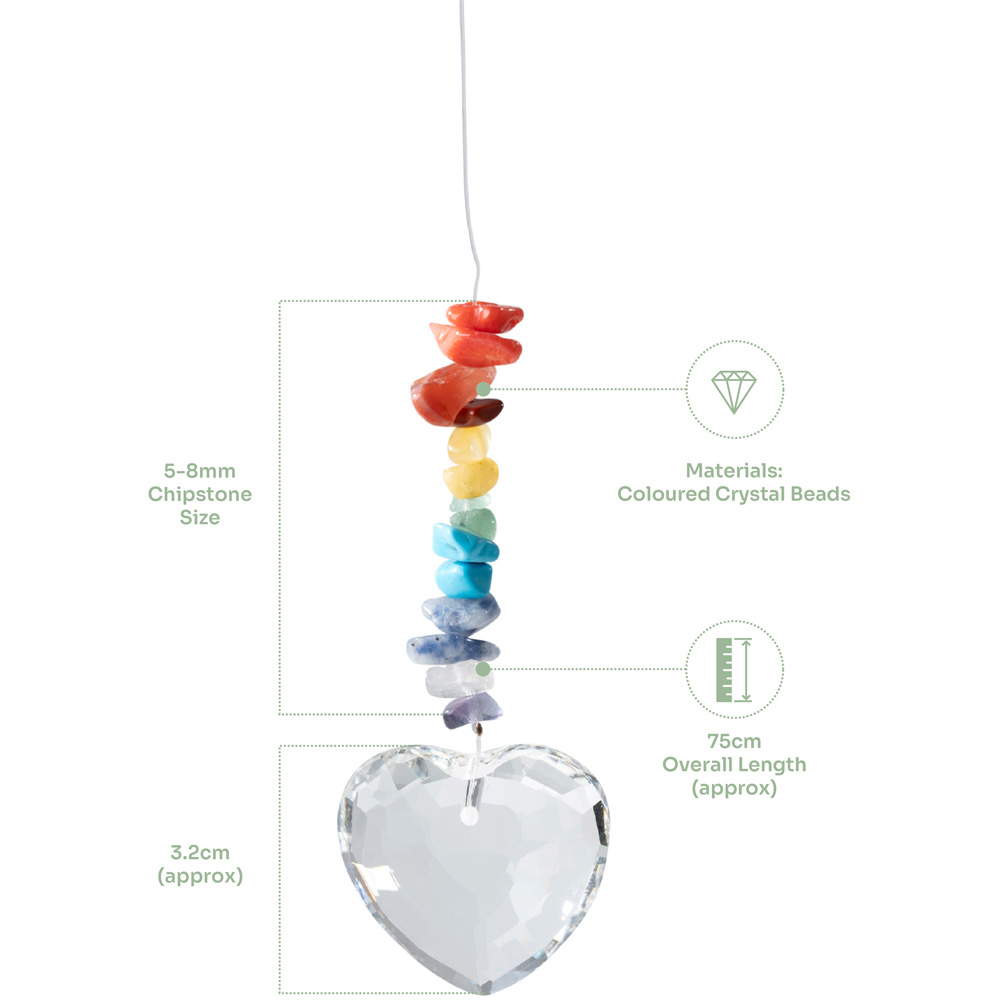 Myga Heart Shape Chakra Sun Catcher Image 3