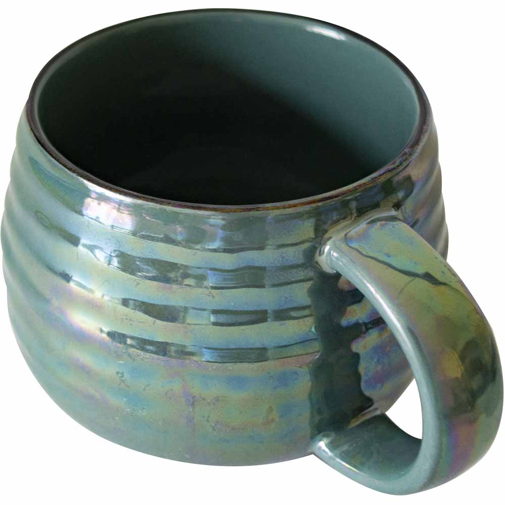 Wilko Teal Iridescent Hug Mug Image 3