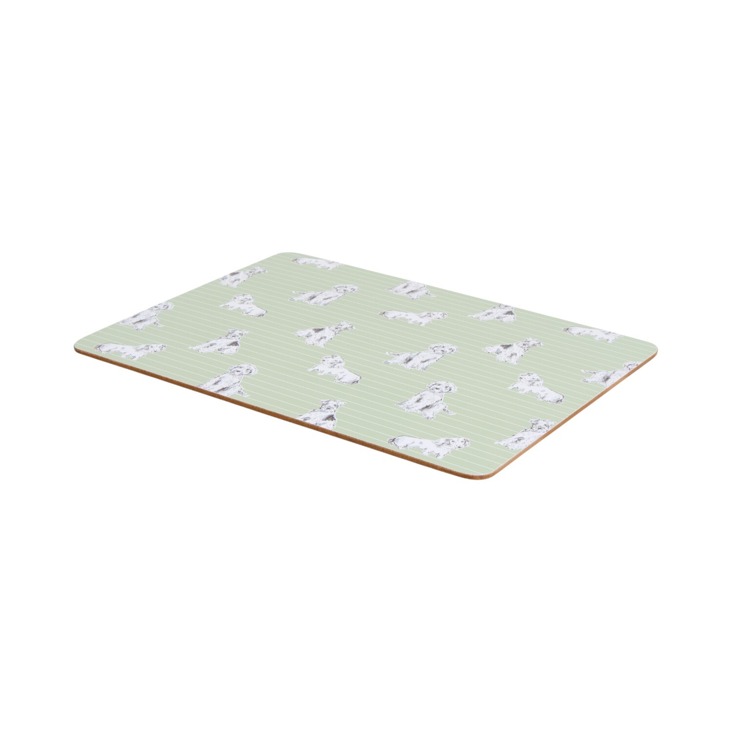 Pack of 6 Waggy Tails Placemats Sage Green Image 5