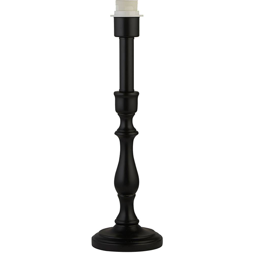 Lighting Collection Baldwin II Black Candle Stick Spindle Table Lamp Base 44cm Image 1