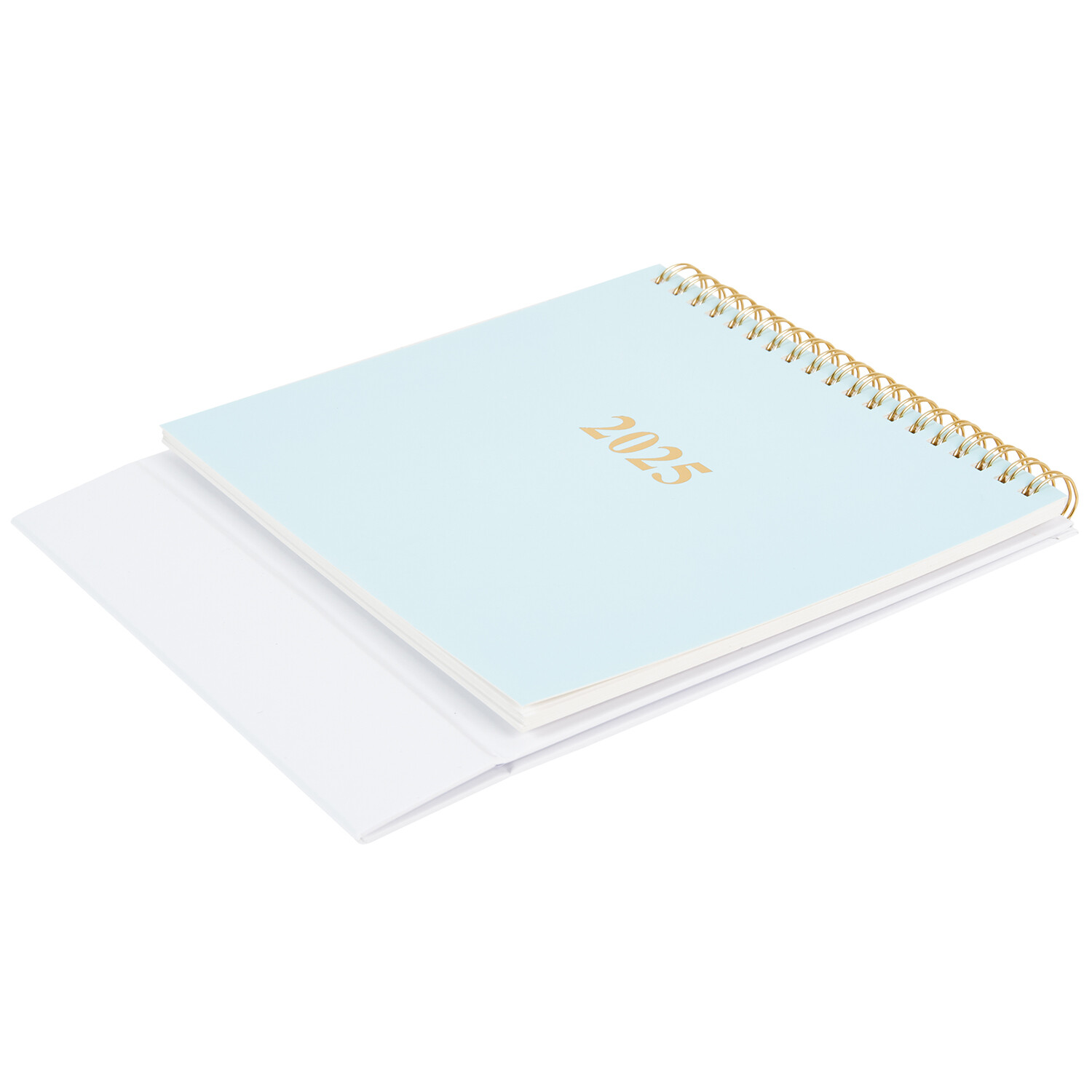 2025 Foiled Plain Desk Calendar - Blue or Green Image 3