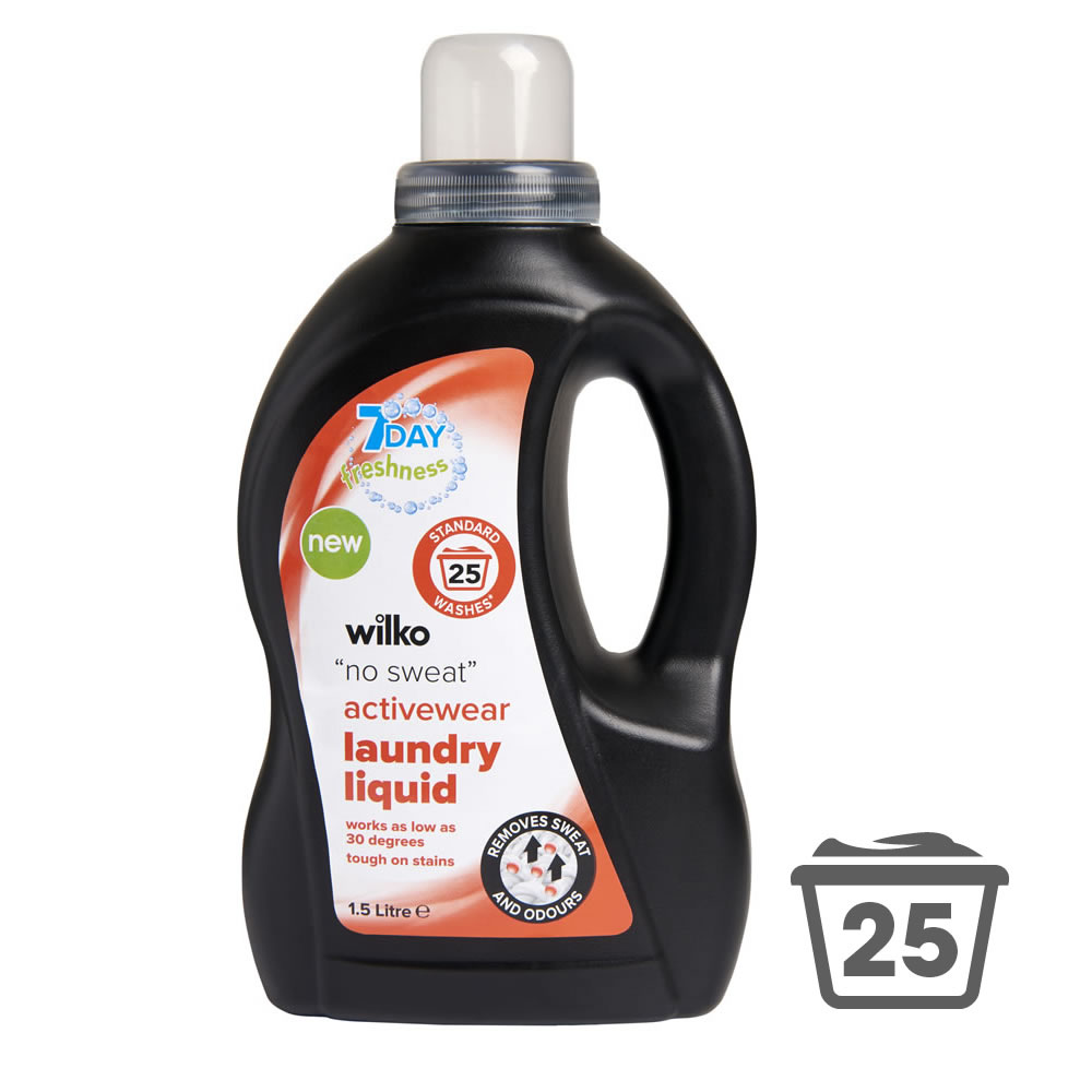 Wilko Activewear Laundry Liquid 25 Washes 1.5L Image