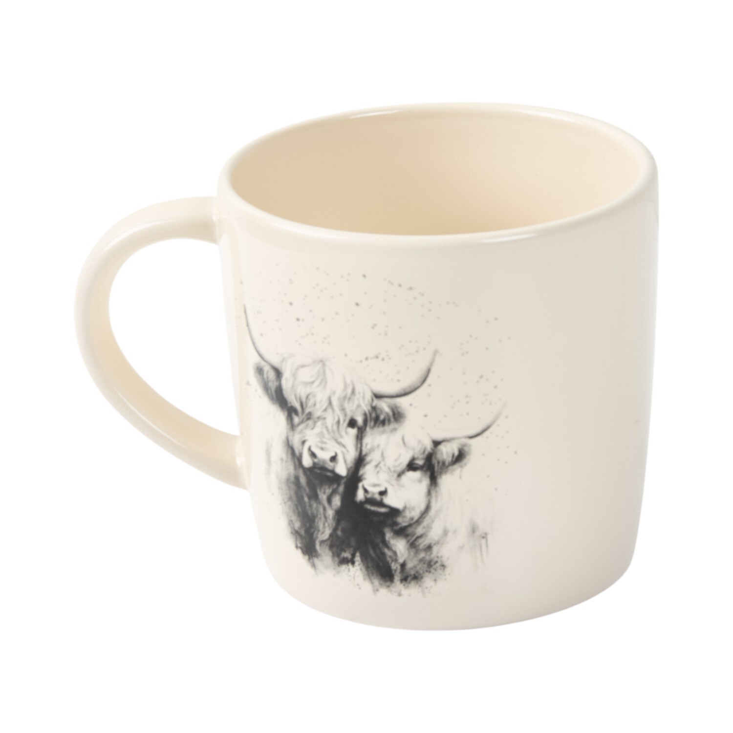 Highland Cow Design Mug Cream Image 2