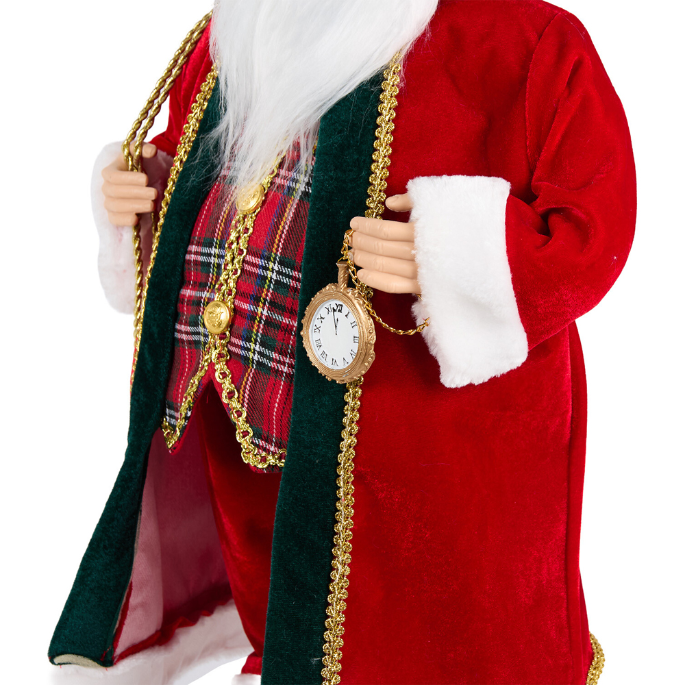 Traditional Standing Santa Figurine Red Image 3