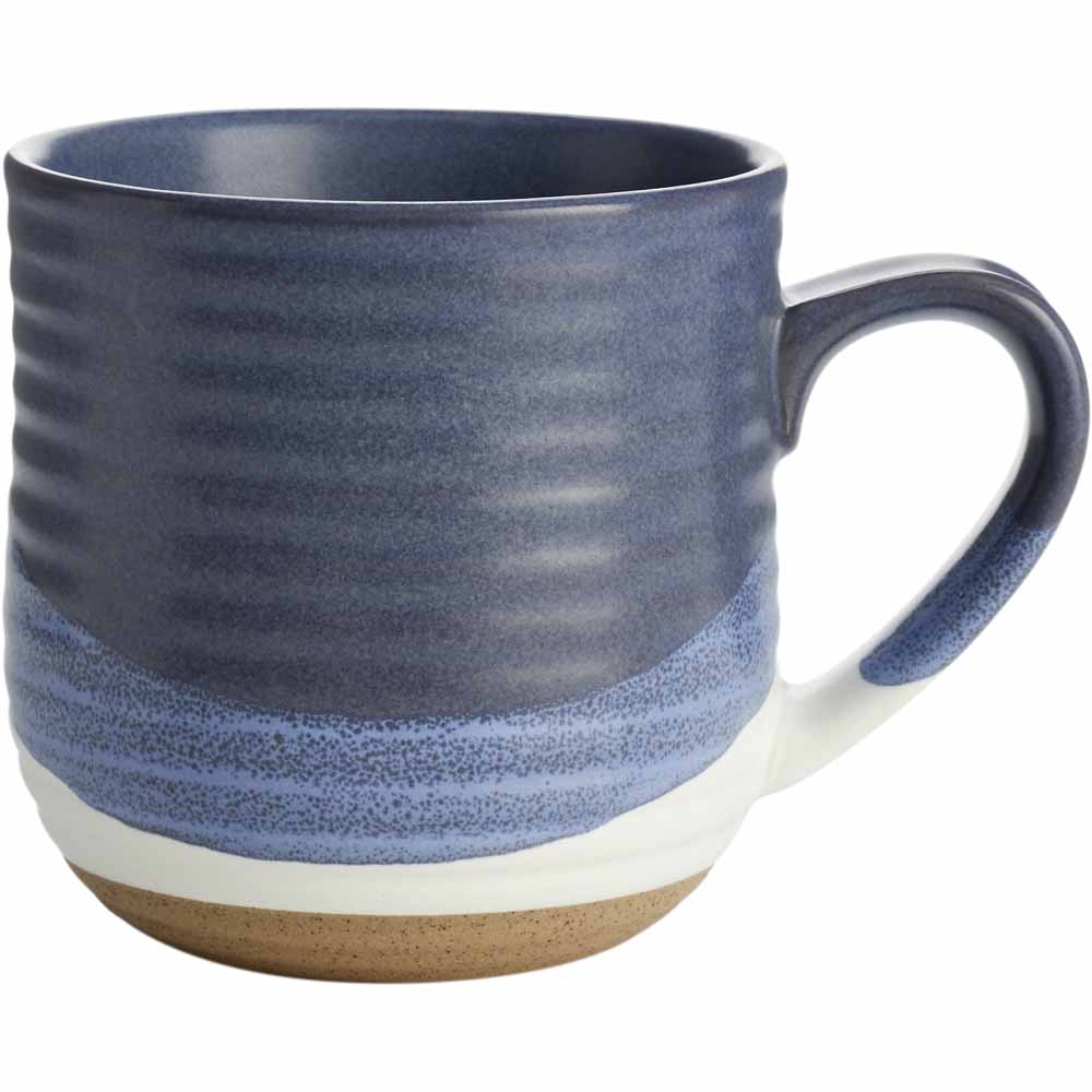 Wilko Dark Blue Artisan Speckled Dip Mug Image 1