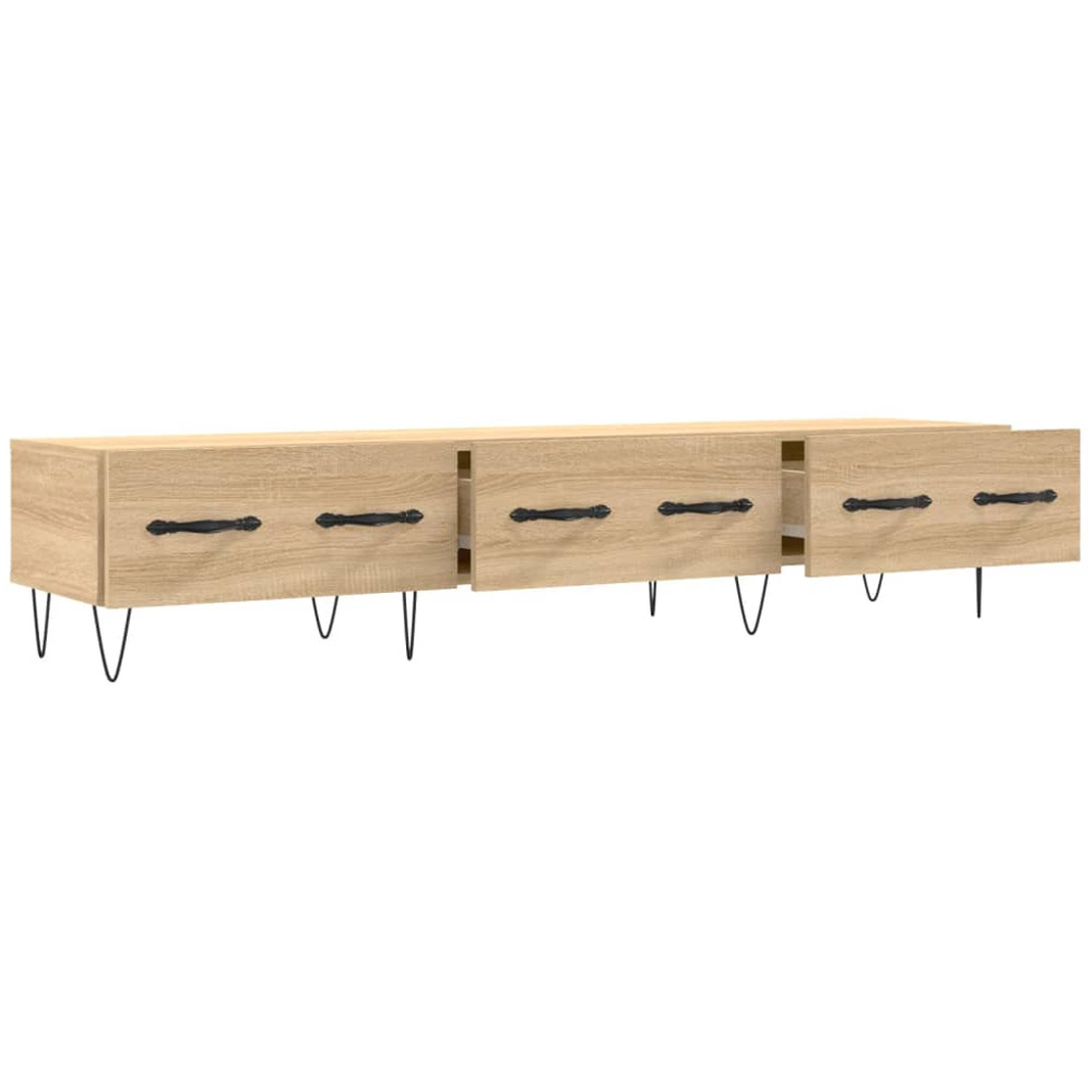 vidaXL 3 Drawer Sonoma Oak TV Cabinet Image 6