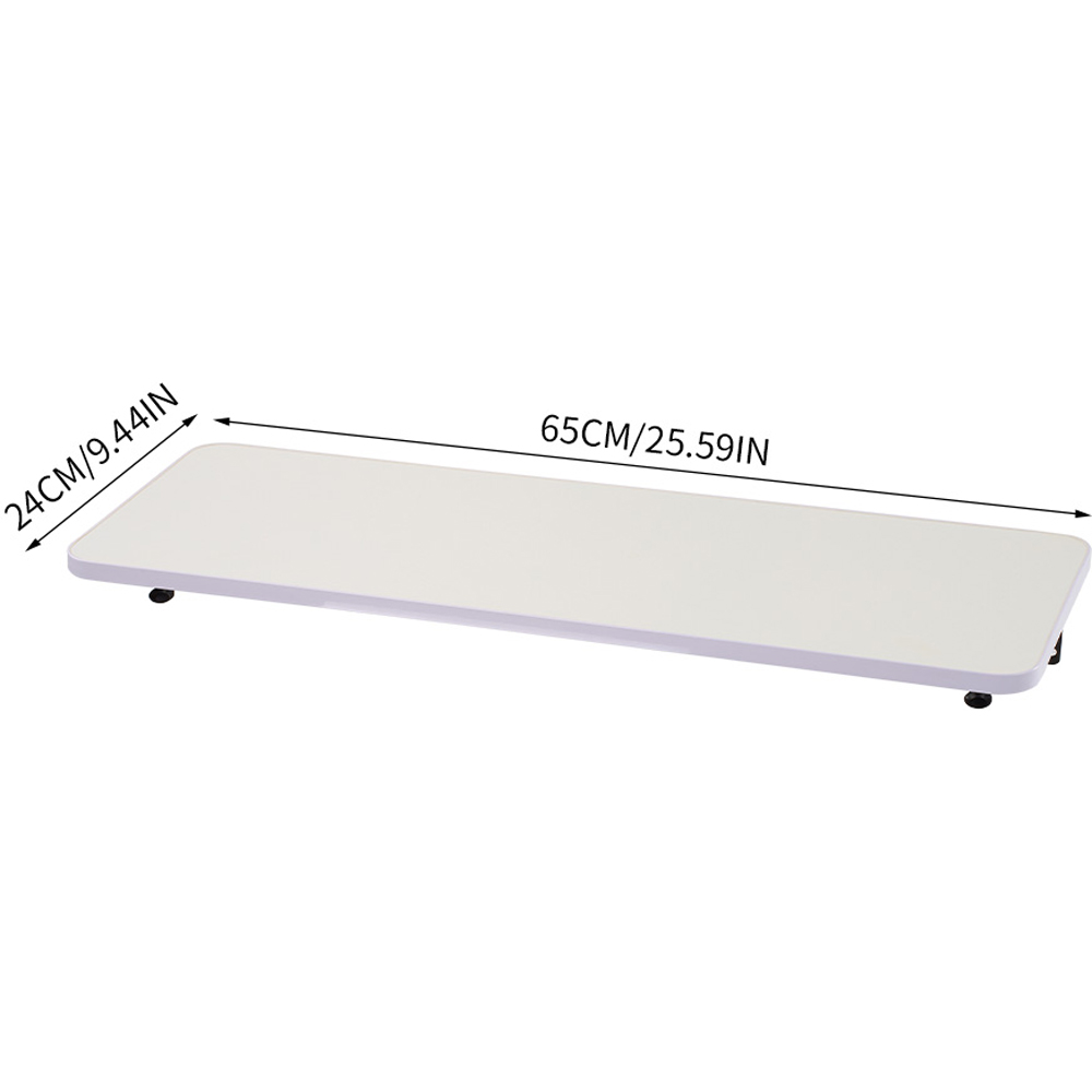 Living and Home White Wall Mounted Folding Table with Iron Brackets 65 x 24cm Image 8