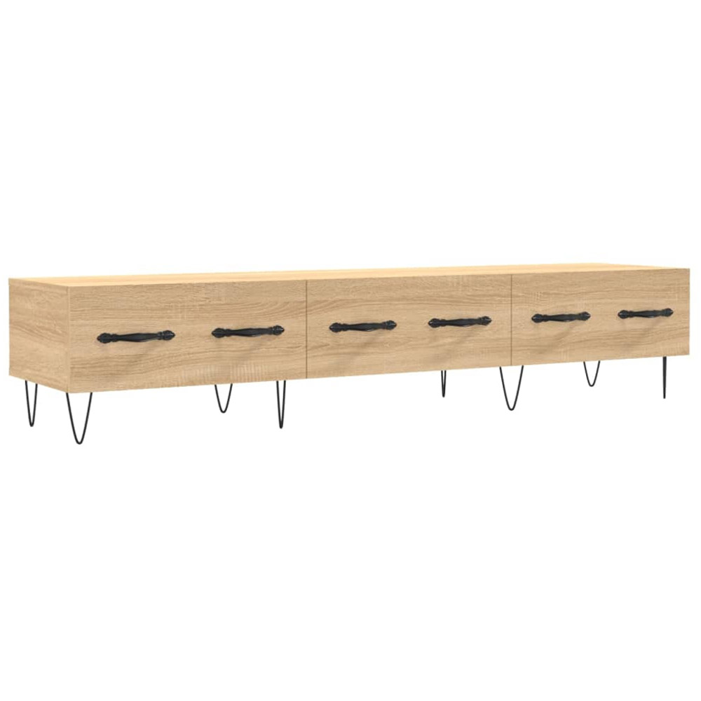 vidaXL 3 Drawer Sonoma Oak TV Cabinet Image 2