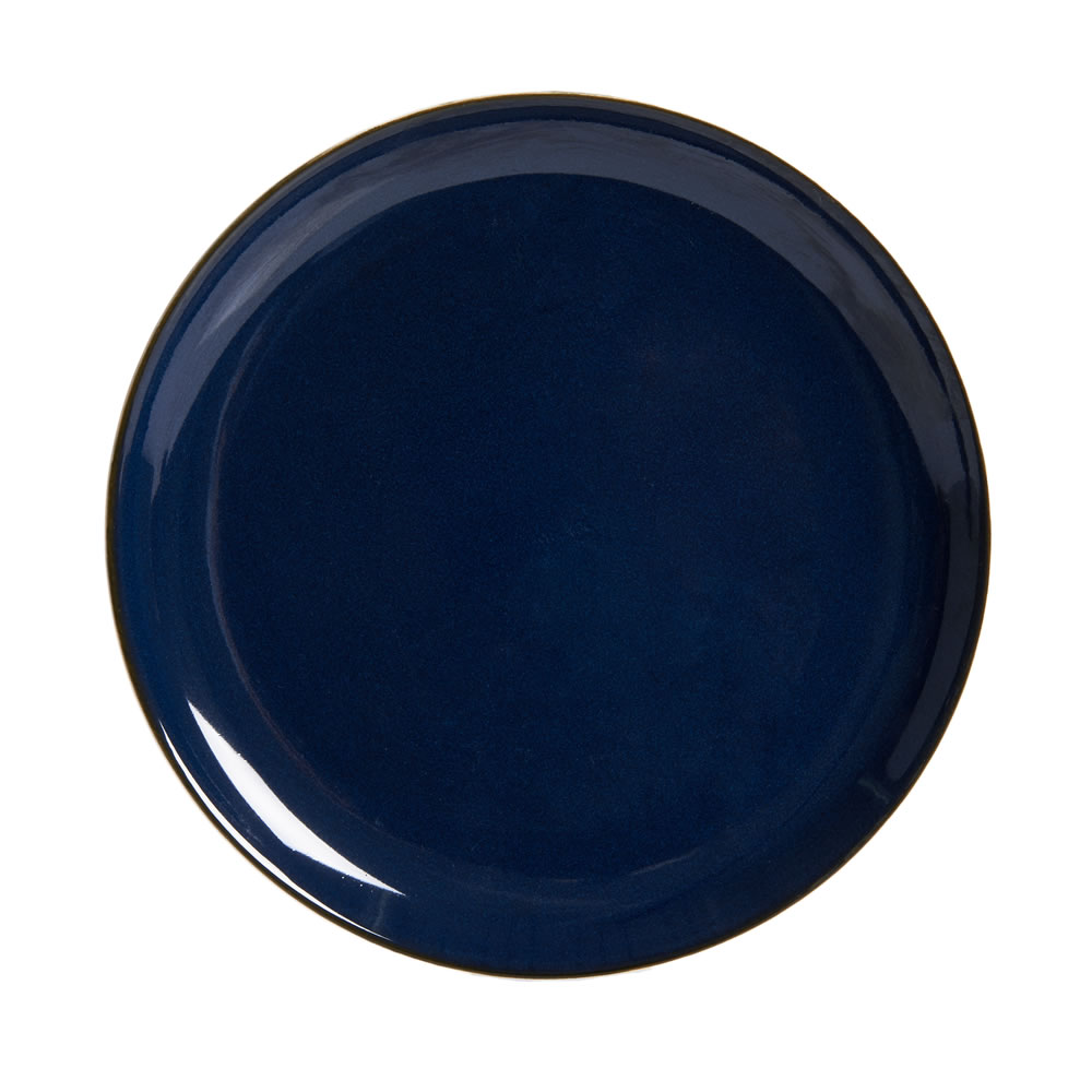Wilko Dark Blue Reactive Glazed Side Plate Wilko