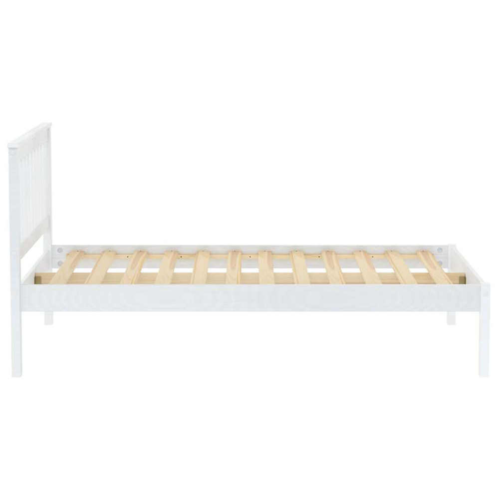 Denver King Size White Wooden Bed Image 4