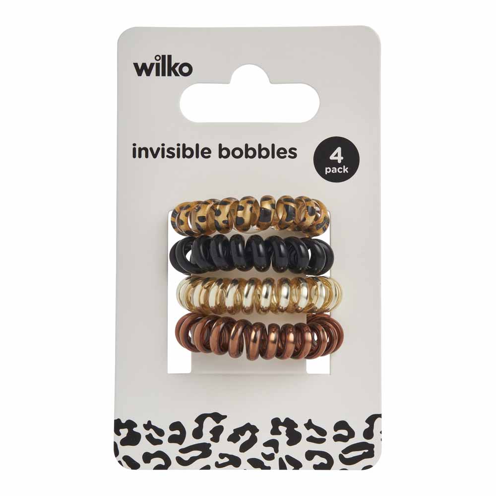 Wilko Leopard Invisible Bobbles 4 Pack Image 2