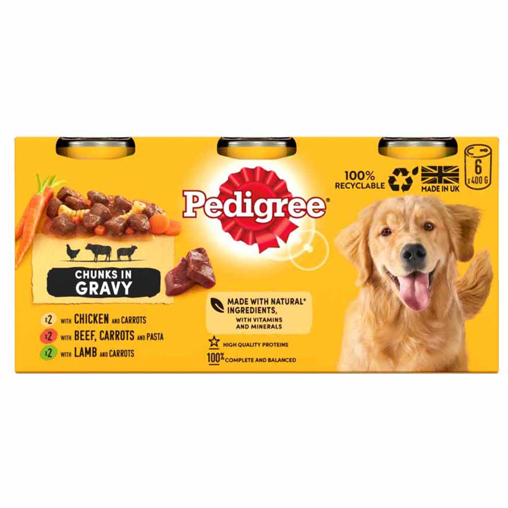 Pedigree Country Casseroles in Gravy Adult Wet Dog Food Tins 6 x 400g Image 2