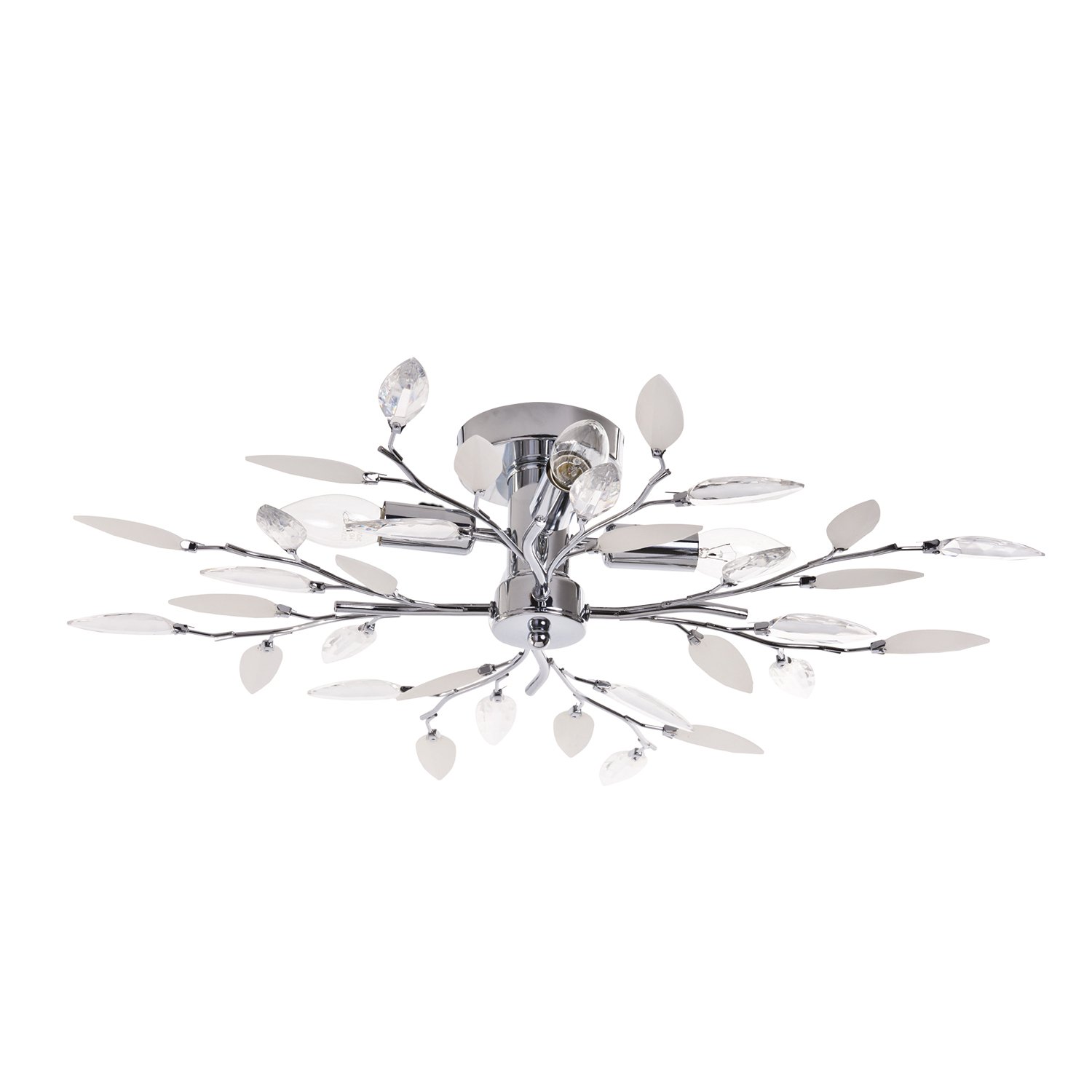 Silver Leaf Ceiling Light Image 3