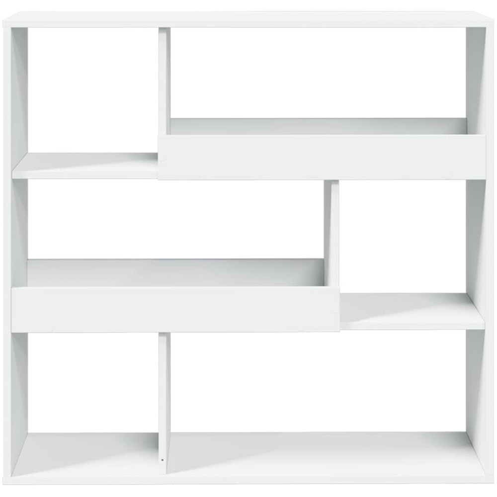 vidaXL 6 Shelf White Bookcase Image 4
