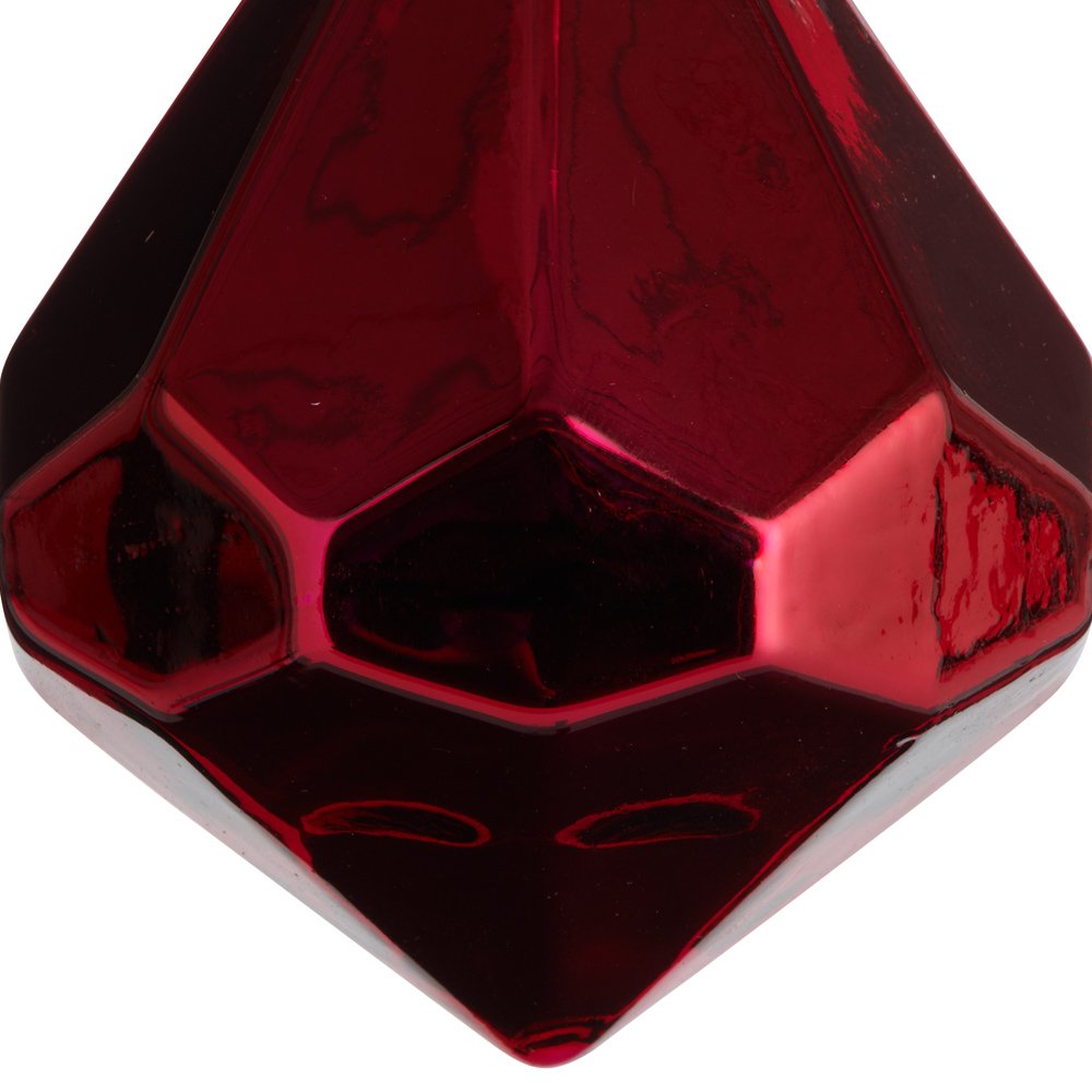 Wilko 6 Pack Majestic Red Diamond Bauble Image 4