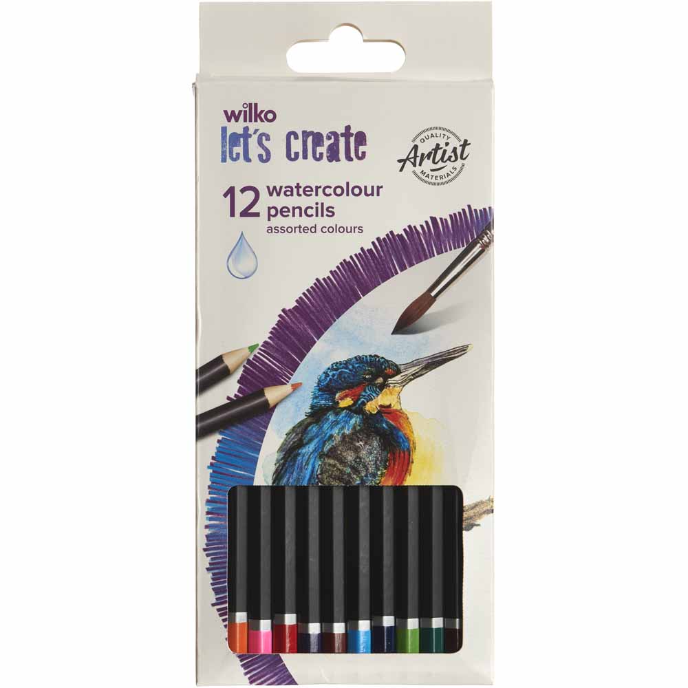 Wilko Watercolour Pencils 12 pack Image 2