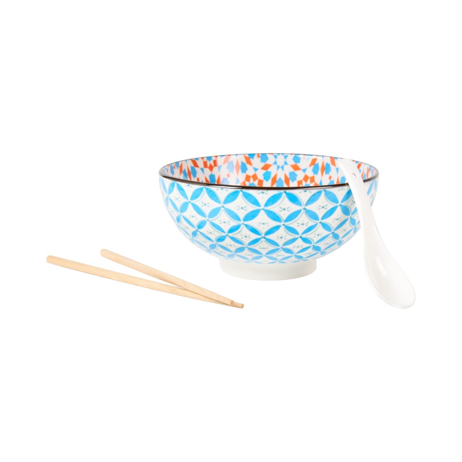 Azalia Ramen Bowl Set Blue Image 4