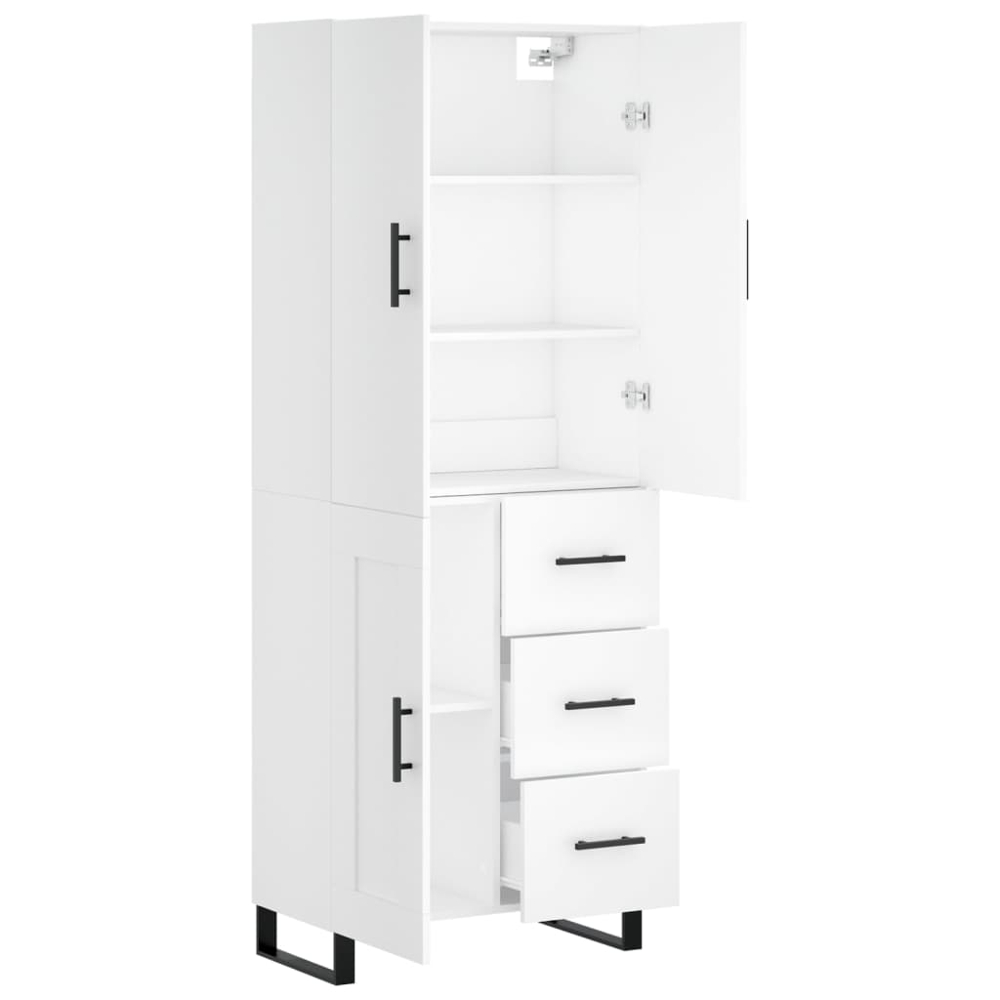 vidaXL 3 Door 3 Drawer White Highboard Image 4