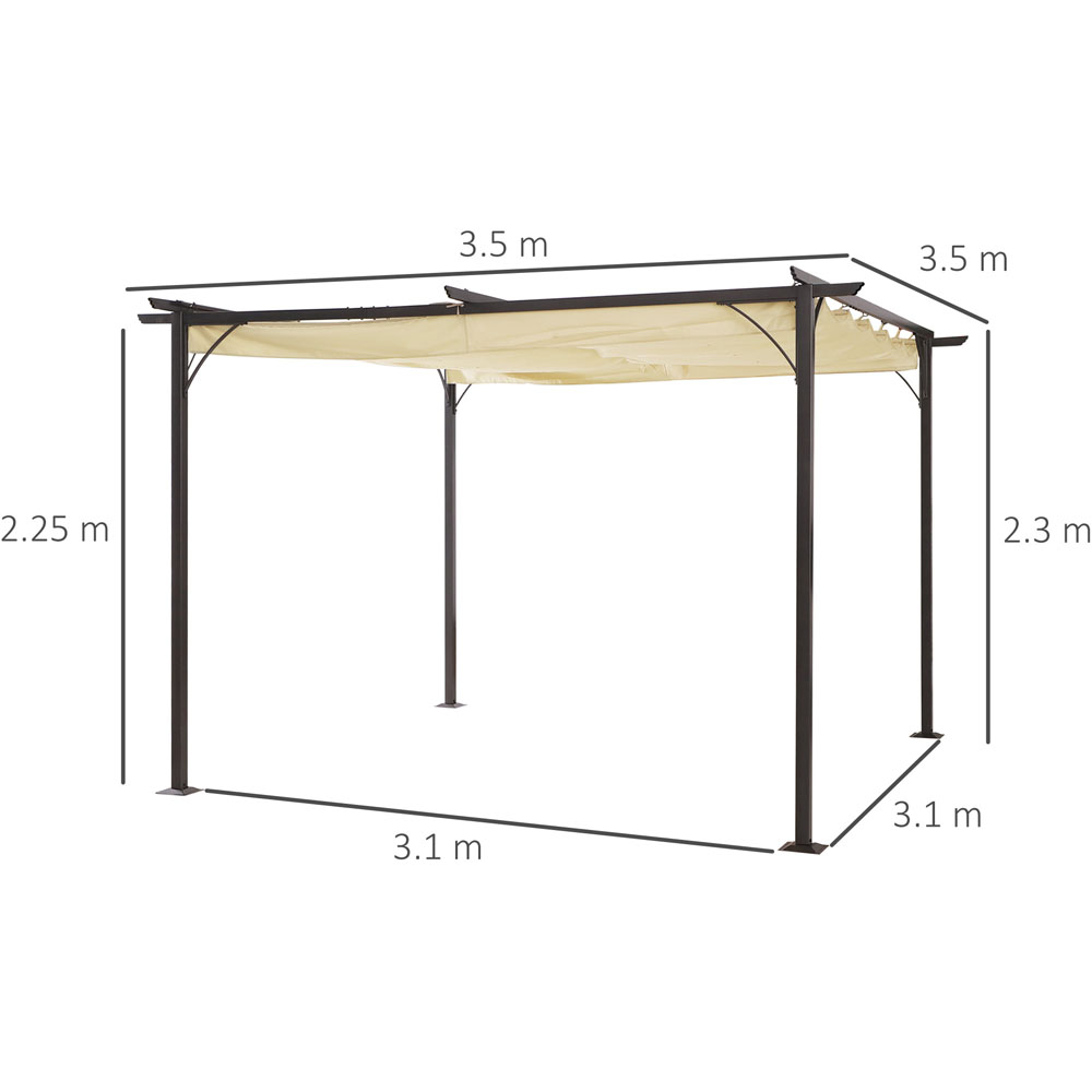 Outsunny 3.5M X 3.5M Metal Pergola Image 5