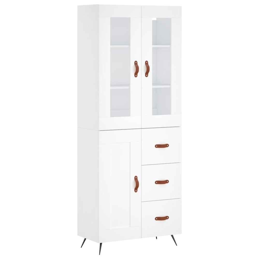 vidaXL 3 Door 3 Drawer White Highboard Image 2
