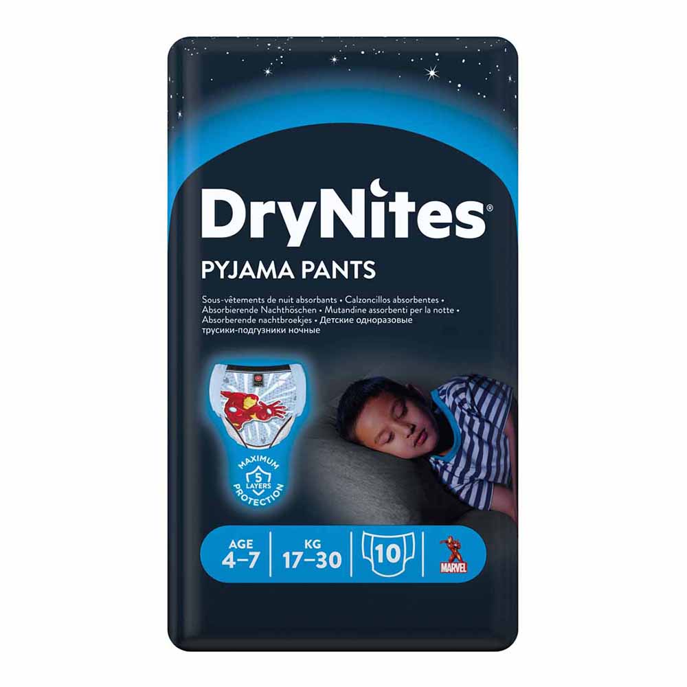 Huggies DryNites Pyjama Pants Boys 4 to7 years 10 Pack Case of 3 Image 2