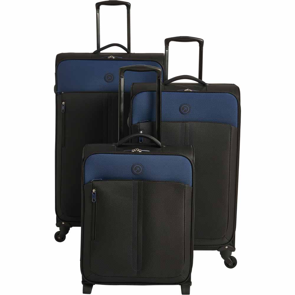 Wilko Ultralite Black Suitcase Bundle Wilko
