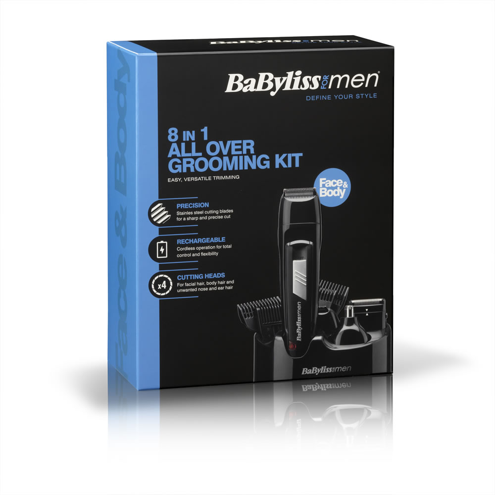 BaByliss For Men 8 in 1 All Over Grooming Kit | Wilko