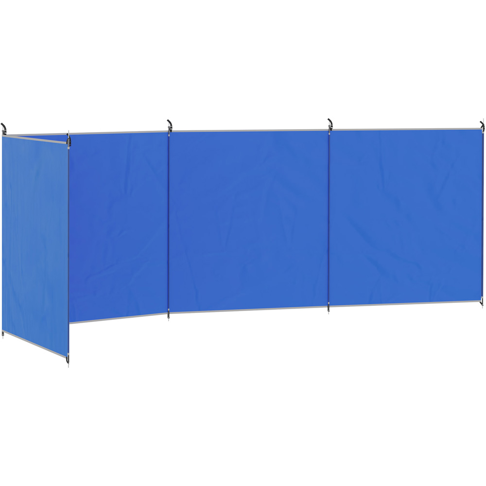Outsunny Blue Outdoor Caravan Privacy Shield with Carry Bag 5.4 x 1.5m Image 1