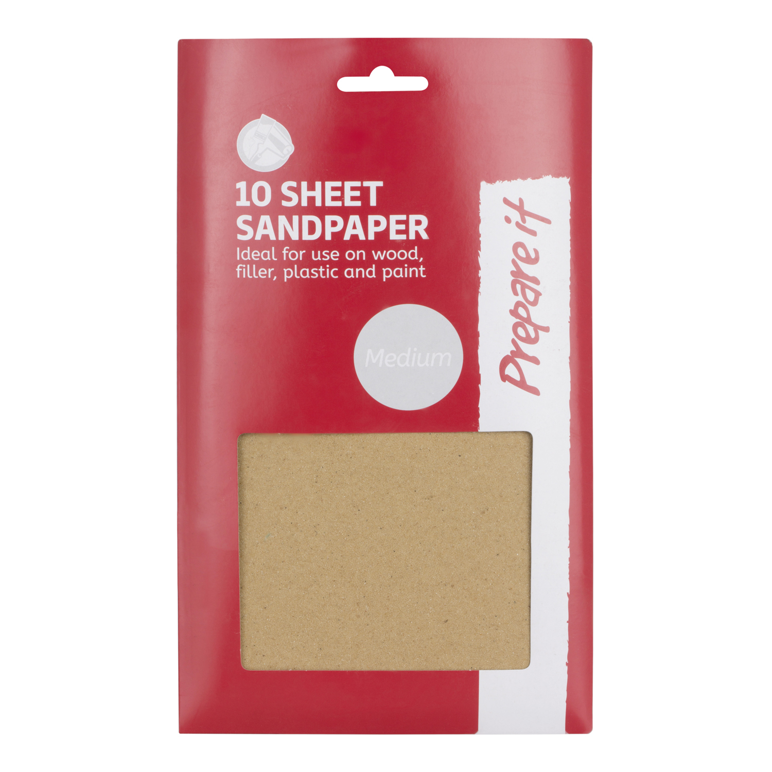 Prepare it Medium Grit Sandpaper Sheets 10 Pack Image