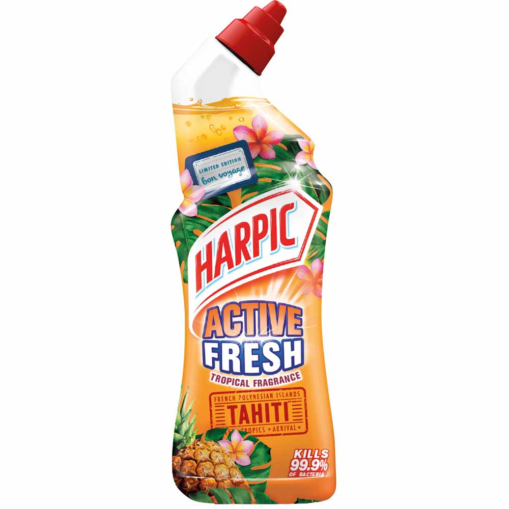 Harpic Active Fresh Gel Toilet Cleaner Limited Edition Tropical 750ml Image