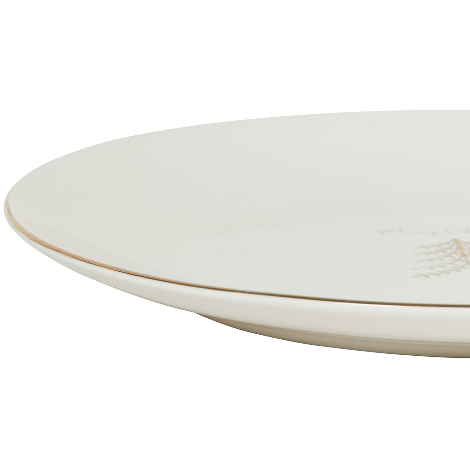 Christmas Pine Dinner Plate 10.5 inch - Gold Image 4