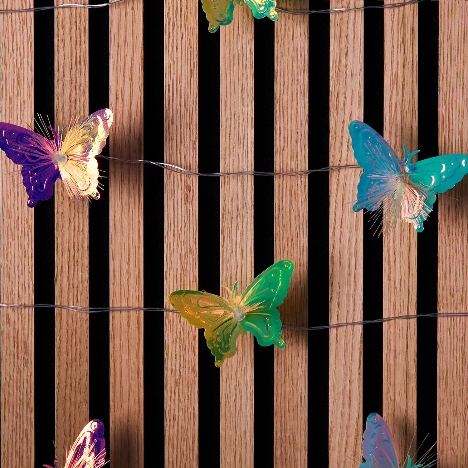 Solar Fibre Optic Butterfly String Light Image 6